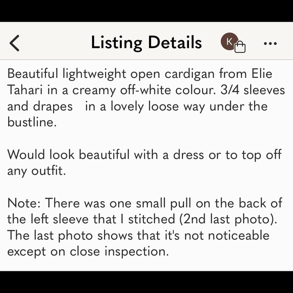 Elie Tahari open cardigan - Picture 8 of 8